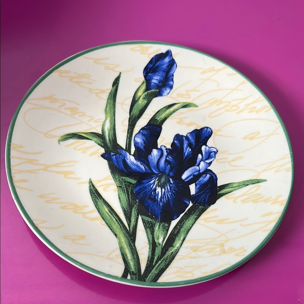 Decorative iris plate